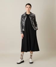 RSTFF20590 TRUNK HIROKO KOSHINO(ヒロココシノ) 【WEB/京王百貨店新宿店限定】立体ストレッチデニムジャケット /日本製/洗える ブラック