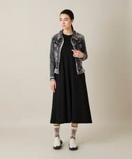 RSTFF20590 TRUNK HIROKO KOSHINO(ヒロココシノ) 【WEB/京王百貨店新宿店限定】立体ストレッチデニムジャケット /日本製/洗える ブラック