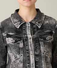 RSTFF20590 TRUNK HIROKO KOSHINO(ヒロココシノ) 【WEB/京王百貨店新宿店限定】立体ストレッチデニムジャケット /日本製/洗える ブラック