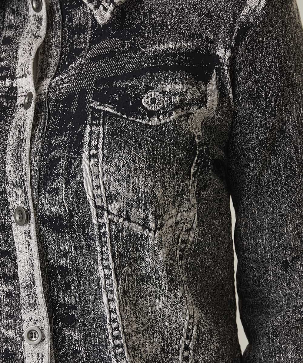 RSTFF20590 TRUNK HIROKO KOSHINO(ヒロココシノ) 【WEB/京王百貨店新宿店限定】立体ストレッチデニムジャケット /日本製/洗える ブラック