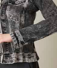 RSTFF20590 TRUNK HIROKO KOSHINO(ヒロココシノ) 【WEB/京王百貨店新宿店限定】立体ストレッチデニムジャケット /日本製/洗える ブラック