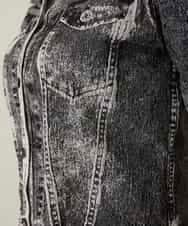 RSTFF20590 TRUNK HIROKO KOSHINO(ヒロココシノ) 【WEB/京王百貨店新宿店限定】立体ストレッチデニムジャケット /日本製/洗える ブラック