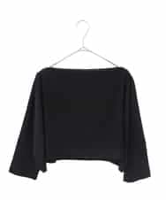 RSTGC70330 TRUNK HIROKO KOSHINO(ヒロココシノ) 【WEB/京王百貨店新宿店限定】【2WAY】ジップネックデザインショートプルオーバー/日本製/洗える ブラック