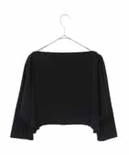 RSTGC70330 TRUNK HIROKO KOSHINO(ヒロココシノ) 【WEB/京王百貨店新宿店限定】【2WAY】ジップネックデザインショートプルオーバー/日本製/洗える ブラック