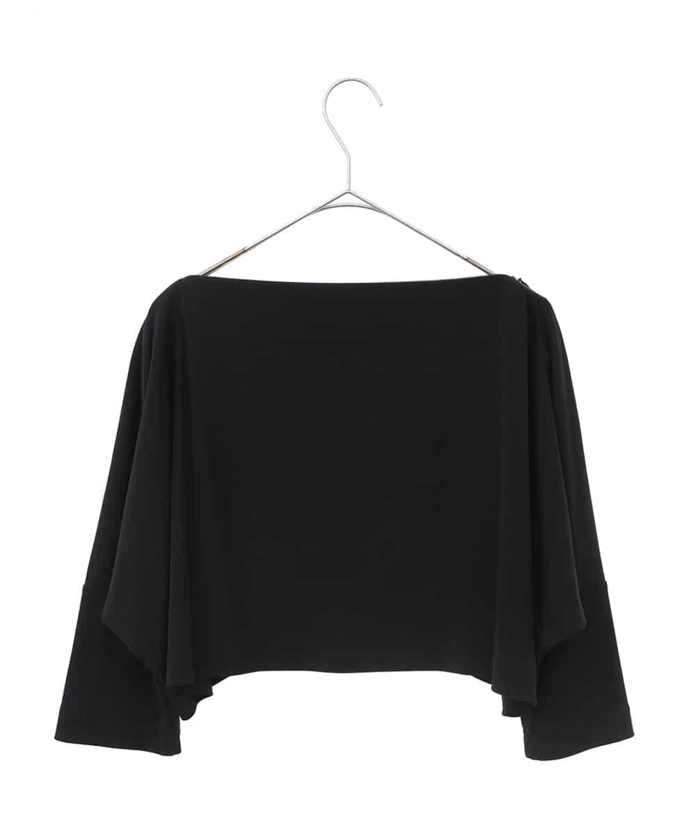 RSTGC70330 TRUNK HIROKO KOSHINO(ヒロココシノ) 【WEB/京王百貨店新宿店限定】【2WAY】ジップネックデザインショートプルオーバー/日本製/洗える ブラック