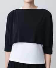RSTGC70330 TRUNK HIROKO KOSHINO(ヒロココシノ) 【WEB/京王百貨店新宿店限定】【2WAY】ジップネックデザインショートプルオーバー/日本製/洗える ブラック