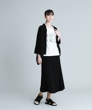 RSTGU10400 TRUNK HIROKO KOSHINO(ヒロココシノ) 【洗える/日本製】ジョイントレースジップアップジャケット ブラック