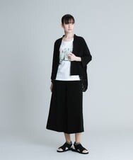 RSTGU10400 TRUNK HIROKO KOSHINO(ヒロココシノ) 【洗える/日本製】ジョイントレースジップアップジャケット ブラック