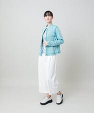 RSTHE11490 TRUNK HIROKO KOSHINO(ヒロココシノ) ステッチアクセントカジュアルジャケット/日本製/洗える ライトブルー