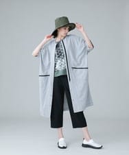RSTIW33450 TRUNK HIROKO KOSHINO(ヒロココシノ) DRYCOOLブルゾンワンピース/洗濯機で洗える ライトグレー