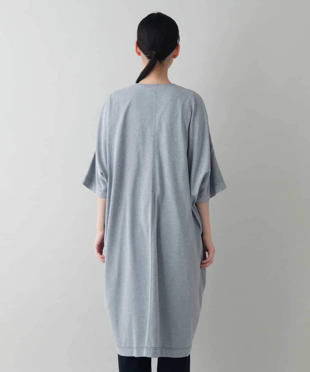 RSTIW33450 TRUNK HIROKO KOSHINO(ヒロココシノ) DRYCOOLブルゾンワンピース/洗濯機で洗える ライトグレー