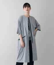 RSTIW33450 TRUNK HIROKO KOSHINO(ヒロココシノ) DRYCOOLブルゾンワンピース/洗濯機で洗える ライトグレー