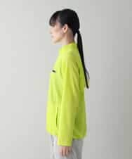 RSTIX30390 TRUNK HIROKO KOSHINO(ヒロココシノ) 【ポーチ付き】メッシュジャージーパーカー/洗える ライトイエロー