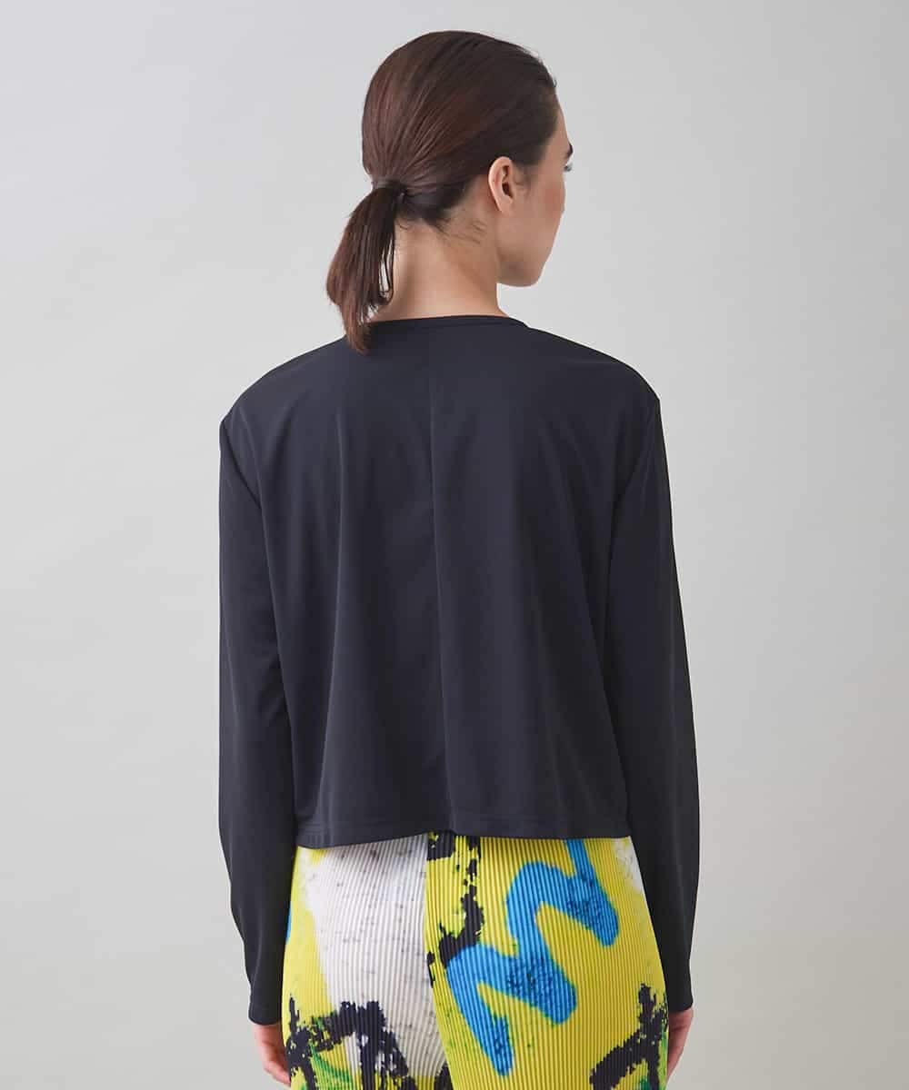 RSTJB11590 TRUNK HIROKO KOSHINO(ヒロココシノ) ジョイントテープラッフルデザインジャケット /洗える ブラック