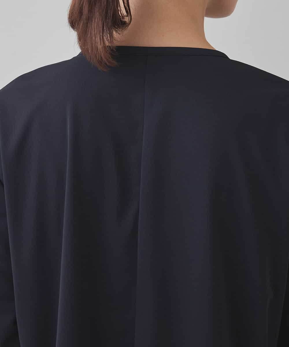 RSTJB11590 TRUNK HIROKO KOSHINO(ヒロココシノ) ジョイントテープラッフルデザインジャケット /洗える ブラック