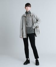 RSTJQ01440 TRUNK HIROKO KOSHINO(ヒロココシノ) 【洗濯機で洗える】ラメデザインスウェットジャケット ゴールド