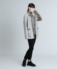 RSTJQ01440 TRUNK HIROKO KOSHINO(ヒロココシノ) 【洗濯機で洗える】ラメデザインスウェットジャケット ゴールド