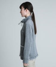 RSTJQ01440 TRUNK HIROKO KOSHINO(ヒロココシノ) 【洗濯機で洗える】ラメデザインスウェットジャケット シルバー