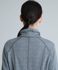 RSTJQ01440 TRUNK HIROKO KOSHINO(ヒロココシノ) 【洗濯機で洗える】ラメデザインスウェットジャケット シルバー