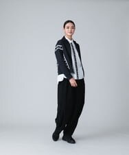 RSTJT35390 TRUNK HIROKO KOSHINO(ヒロココシノ) 【洗濯機で洗える/日本製】HKロゴラインジップアップジャケット ブラック