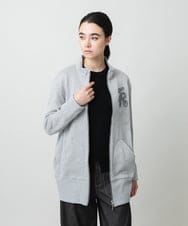 RSTLB06590 TRUNK HIROKO KOSHINO(ヒロココシノ) グリッター裏毛パーカー/日本製/洗える グレー