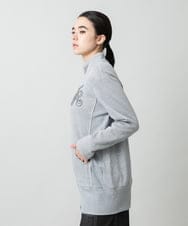 RSTLB06590 TRUNK HIROKO KOSHINO(ヒロココシノ) グリッター裏毛パーカー/日本製/洗える グレー