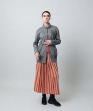 RSTLB06590 TRUNK HIROKO KOSHINO(ヒロココシノ) グリッター裏毛パーカー/日本製/洗える グレー