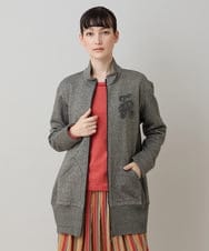 RSTLB06590 TRUNK HIROKO KOSHINO(ヒロココシノ) グリッター裏毛パーカー/日本製/洗える ダークグレー