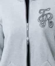 RSTLB06590 TRUNK HIROKO KOSHINO(ヒロココシノ) グリッター裏毛パーカー/日本製/洗える グレー