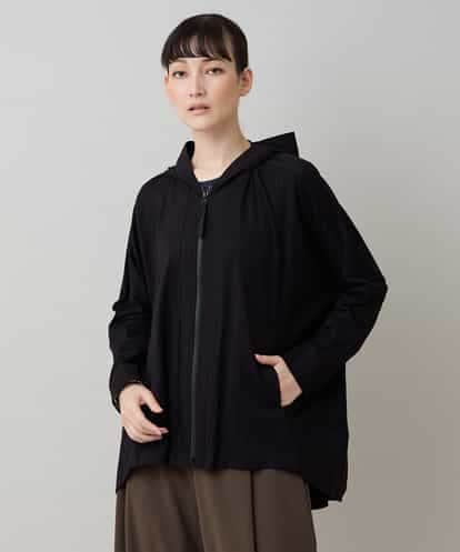 RSTLC71390 TRUNK HIROKO KOSHINO 【WEB/京王百貨店新宿店限定】切り替えパターンダブルジップパーカー/日本製/洗える