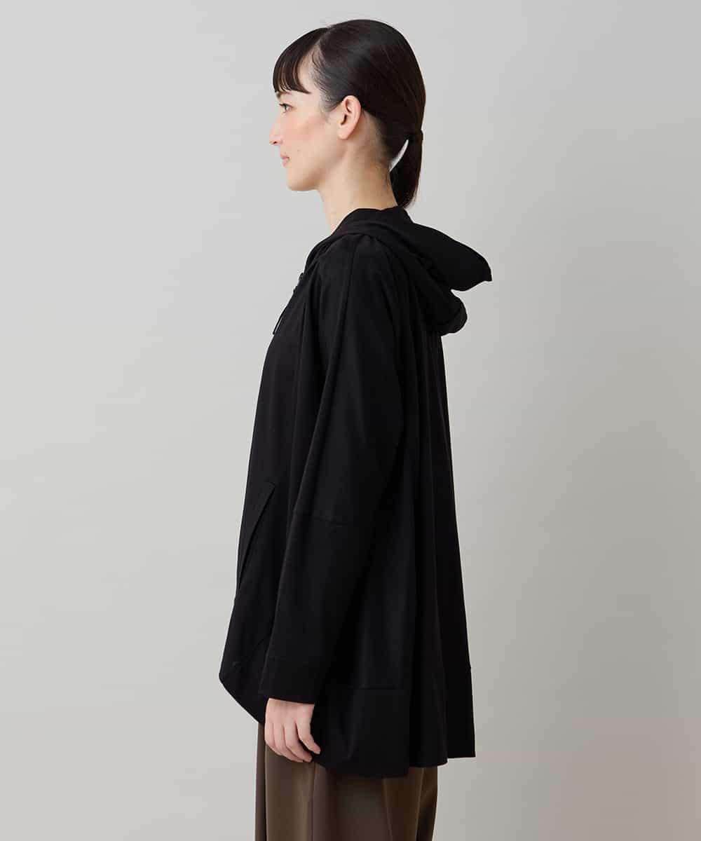 RSTLC71390 TRUNK HIROKO KOSHINO(ヒロココシノ) 【WEB/京王百貨店新宿店限定】切り替えパターンダブルジップパーカー/日本製/洗える ブラック
