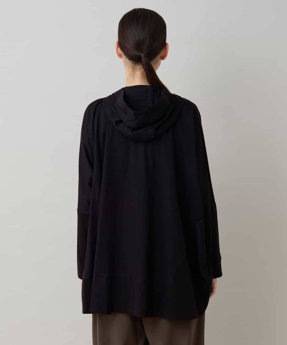 RSTLC71390 TRUNK HIROKO KOSHINO(ヒロココシノ) 【WEB/京王百貨店新宿店限定】切り替えパターンダブルジップパーカー/日本製/洗える ブラック