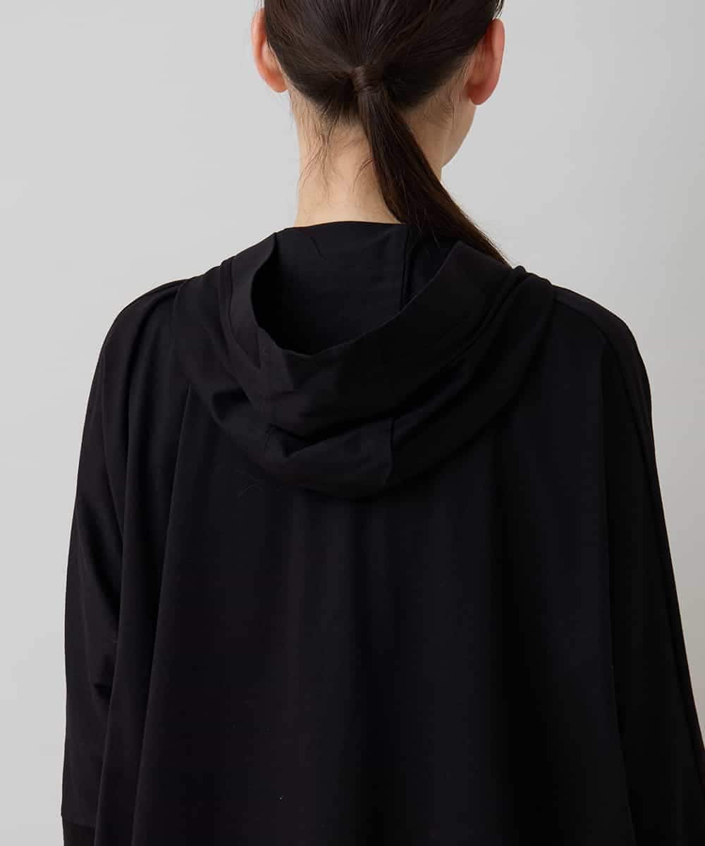 RSTLC71390 TRUNK HIROKO KOSHINO(ヒロココシノ) 【WEB/京王百貨店新宿店限定】切り替えパターンダブルジップパーカー/日本製/洗える ブラック