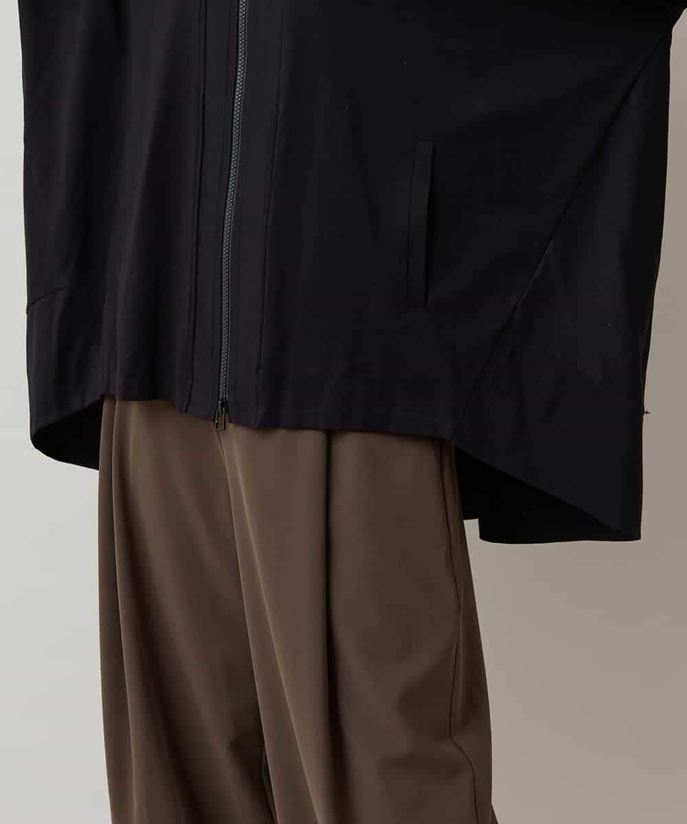 RSTLC71390 TRUNK HIROKO KOSHINO(ヒロココシノ) 【WEB/京王百貨店新宿店限定】切り替えパターンダブルジップパーカー/日本製/洗える ブラック