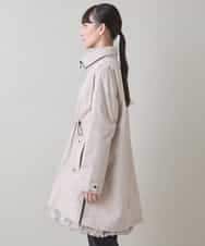 RSUAD15790 TRUNK HIROKO KOSHINO(ヒロココシノ) レイヤード風デザインタフタコート ベージュ