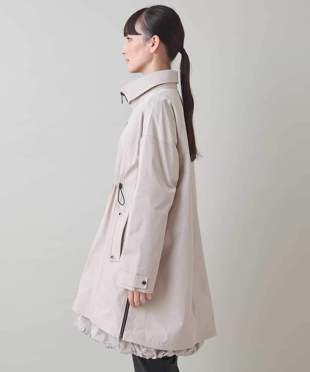 RSUAD15790 TRUNK HIROKO KOSHINO(ヒロココシノ) レイヤード風デザインタフタコート ベージュ