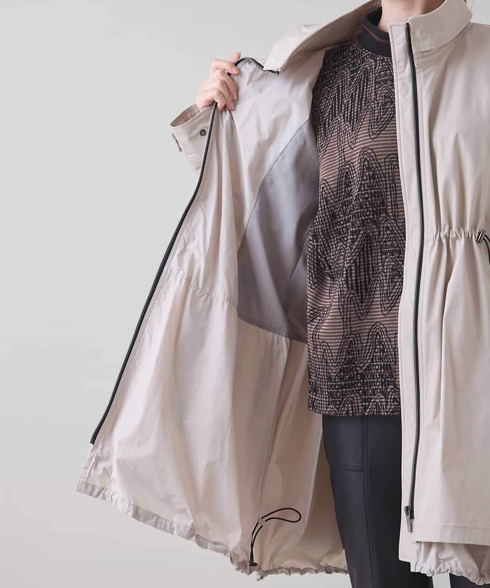 RSUAD15790 TRUNK HIROKO KOSHINO(ヒロココシノ) レイヤード風デザインタフタコート ベージュ