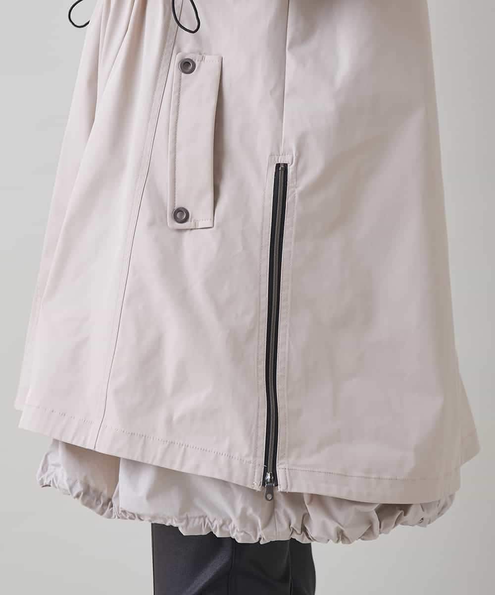 RSUAD15790 TRUNK HIROKO KOSHINO(ヒロココシノ) レイヤード風デザインタフタコート ベージュ