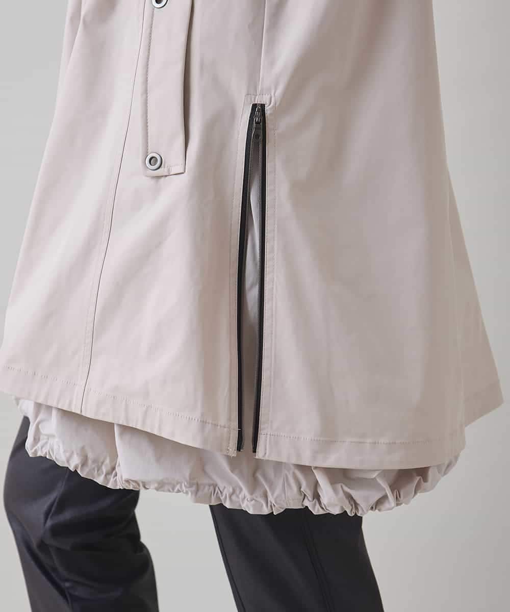 RSUAD15790 TRUNK HIROKO KOSHINO(ヒロココシノ) レイヤード風デザインタフタコート ベージュ