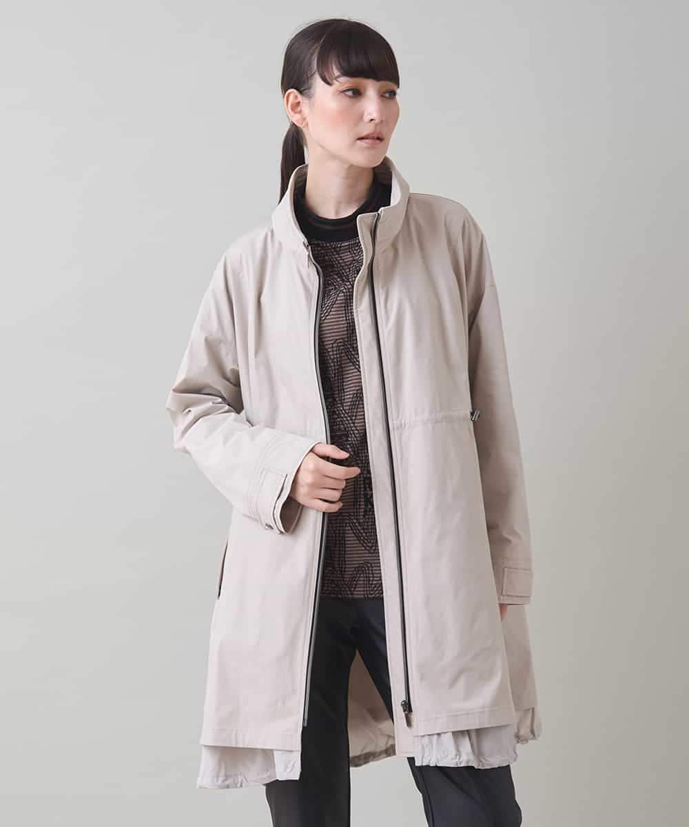 RSUAD15790 TRUNK HIROKO KOSHINO(ヒロココシノ) レイヤード風デザインタフタコート ベージュ