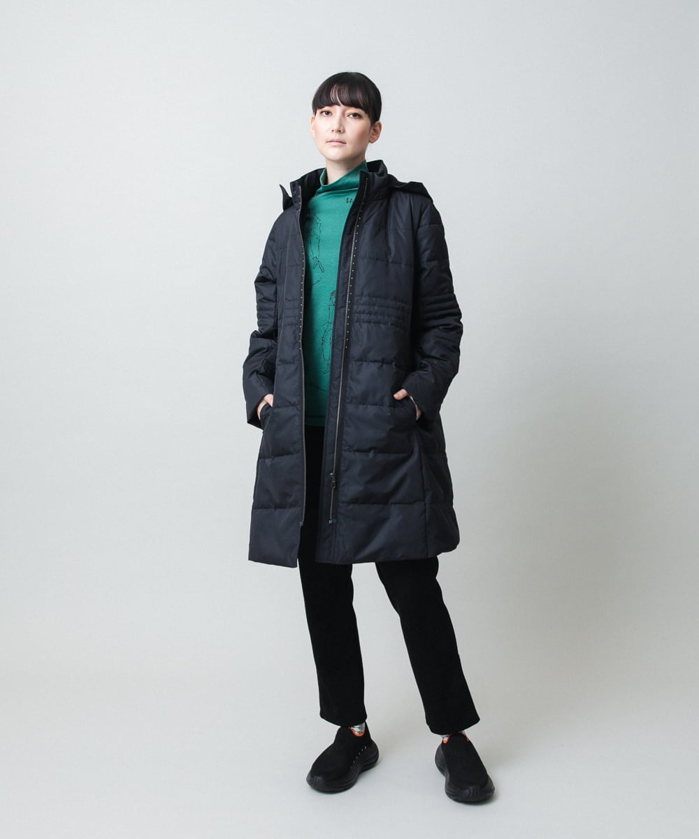 RSUAE01790 TRUNK HIROKO KOSHINO(ヒロココシノ) エコダウンキルティングコート/洗える ベージュ