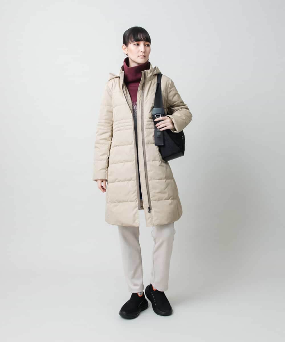 RSUAE01790 TRUNK HIROKO KOSHINO(ヒロココシノ) エコダウンキルティングコート/洗える ベージュ