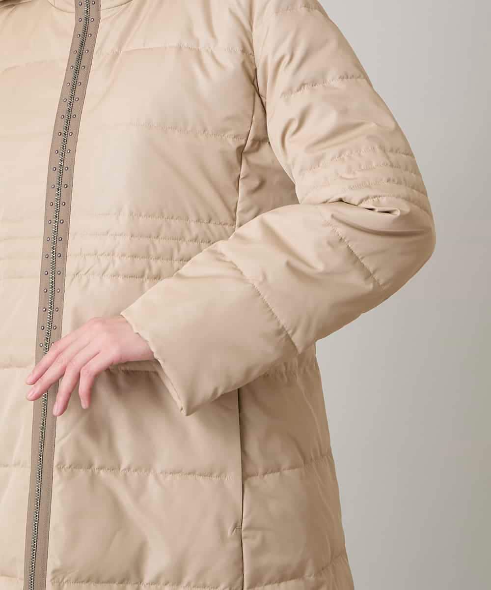 RSUAE01790 TRUNK HIROKO KOSHINO(ヒロココシノ) エコダウンキルティングコート/洗える ベージュ