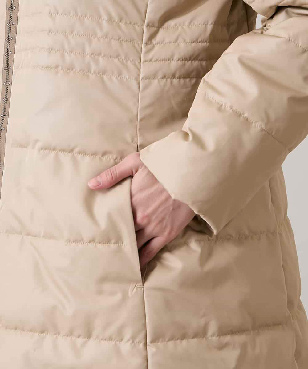 RSUAE01790 TRUNK HIROKO KOSHINO(ヒロココシノ) エコダウンキルティングコート/洗える ベージュ