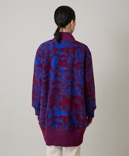 RSUAE11750 TRUNK HIROKO KOSHINO(ヒロココシノ) 幾何ペイズリージャカードニットコート ブルー