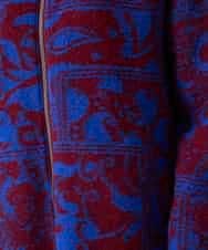 RSUAE11750 TRUNK HIROKO KOSHINO(ヒロココシノ) 幾何ペイズリージャカードニットコート ブルー