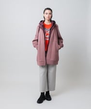 RSUAG01630 TRUNK HIROKO KOSHINO(ヒロココシノ) 2WAYコクーンダンボールニットコート ダークグレー