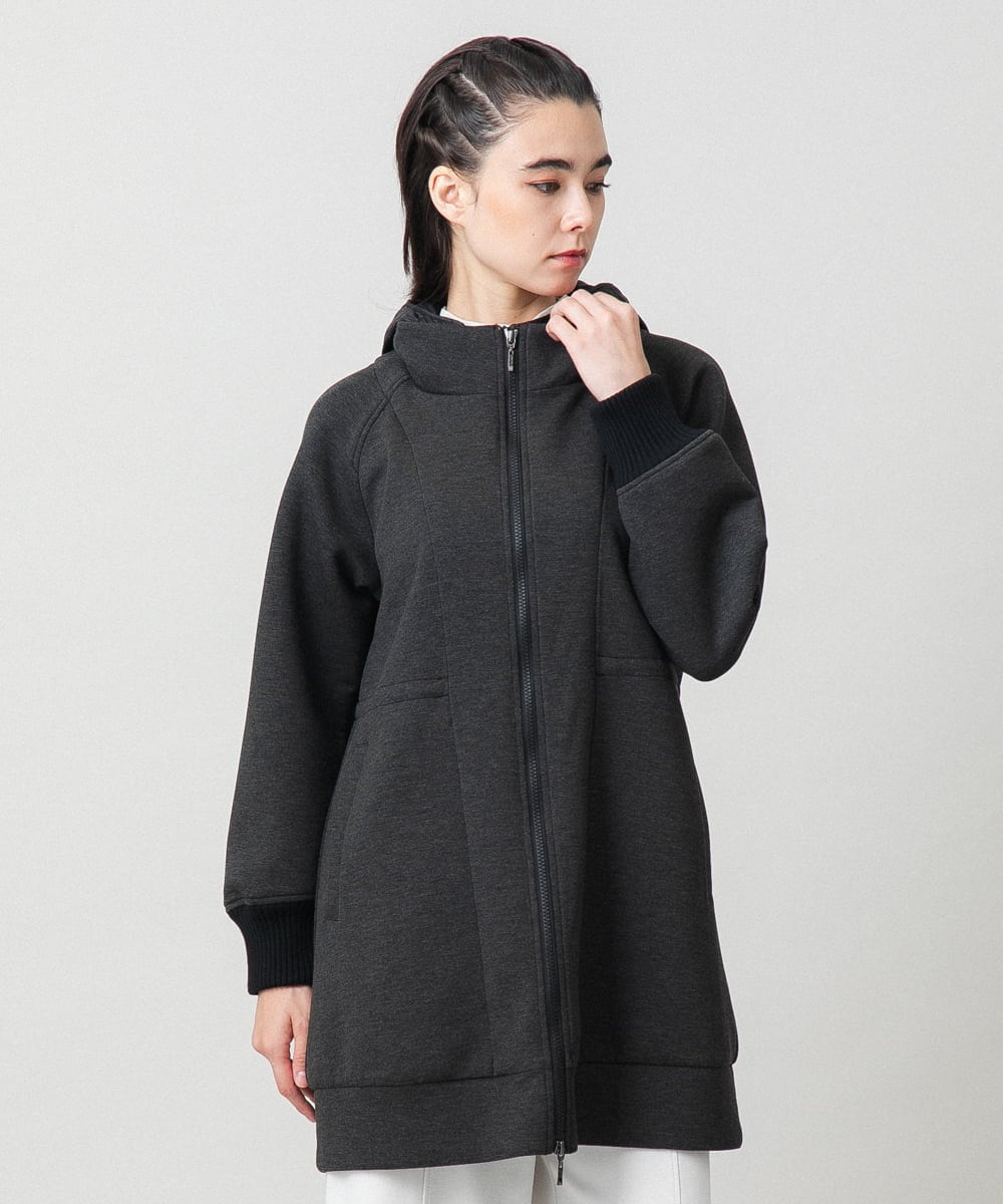 RSUAG01630 TRUNK HIROKO KOSHINO(ヒロココシノ) 【先行予約】2WAYコクーンダンボールニットコート ダークグレー