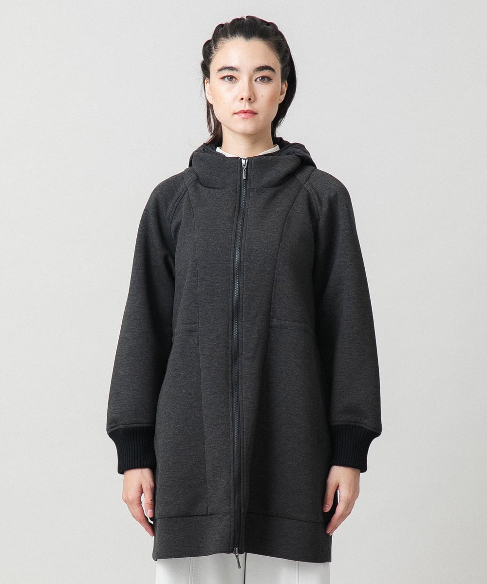 RSUAG01630 TRUNK HIROKO KOSHINO(ヒロココシノ) 【先行予約】2WAYコクーンダンボールニットコート ダークグレー