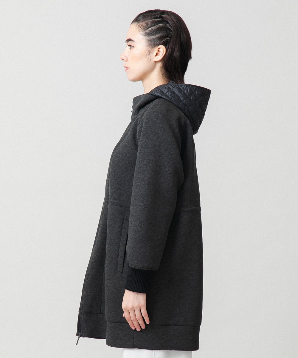 RSUAG01630 TRUNK HIROKO KOSHINO(ヒロココシノ) 【先行予約】2WAYコクーンダンボールニットコート ダークグレー